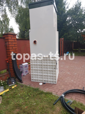 Монтаж септика Топас 6 Long самотечная